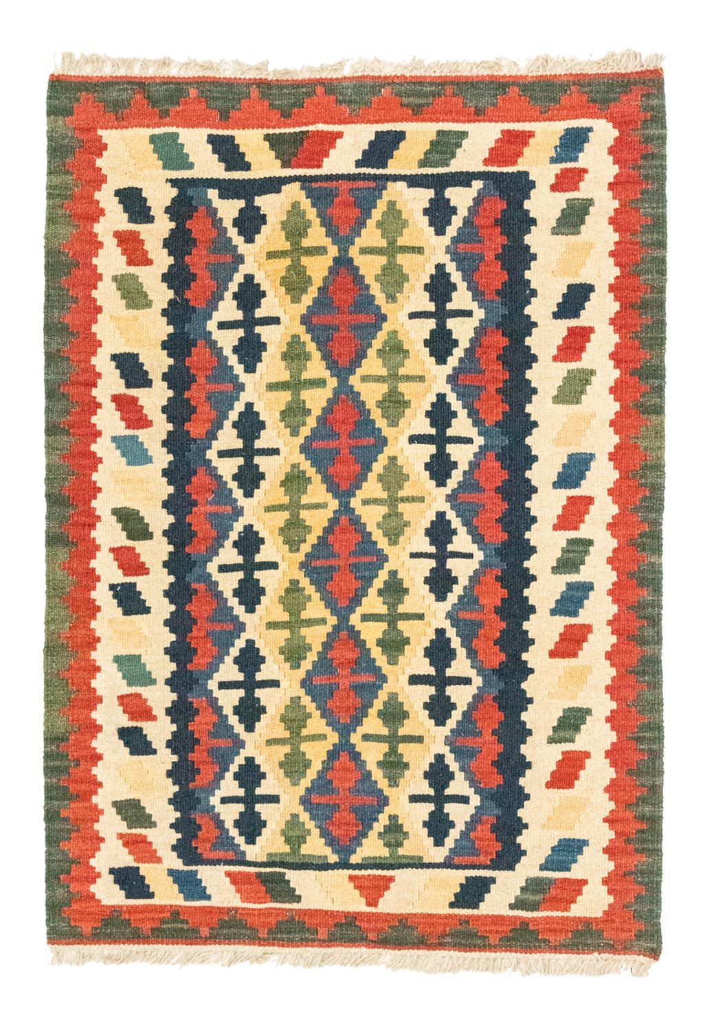 Alfombra Kelim - Oriental - 123 x 86 cm - naranja