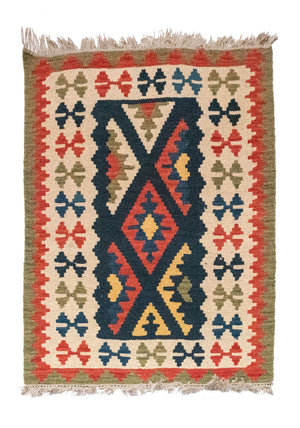 Alfombra Kelim - Oriental - 121 x 80 cm - azul