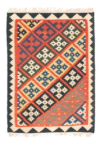 Alfombra Kelim - Oriental - 122 x 90 cm - naranja