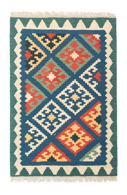 Alfombra Kelim - Oriental - 123 x 84 cm - azul