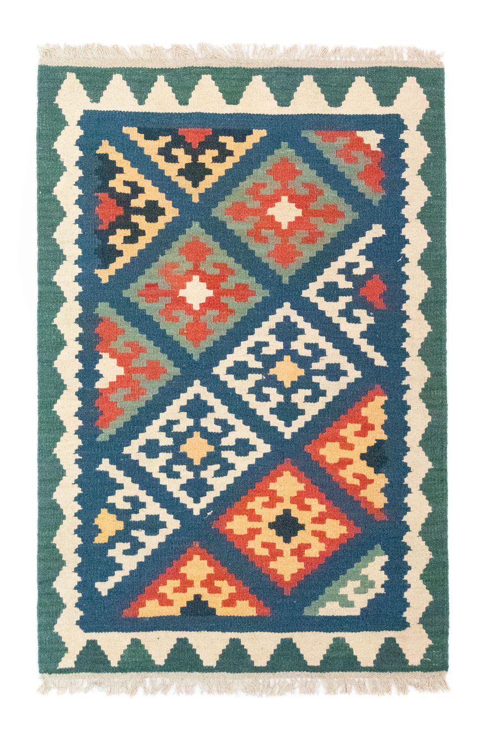 Alfombra Kelim - Oriental - 123 x 84 cm - azul