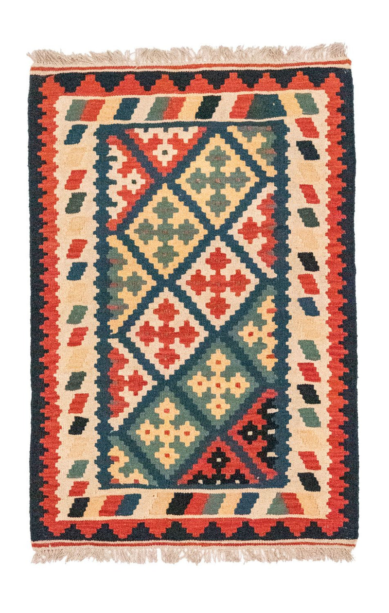 Alfombra Kelim - Oriental - 126 x 83 cm - azul