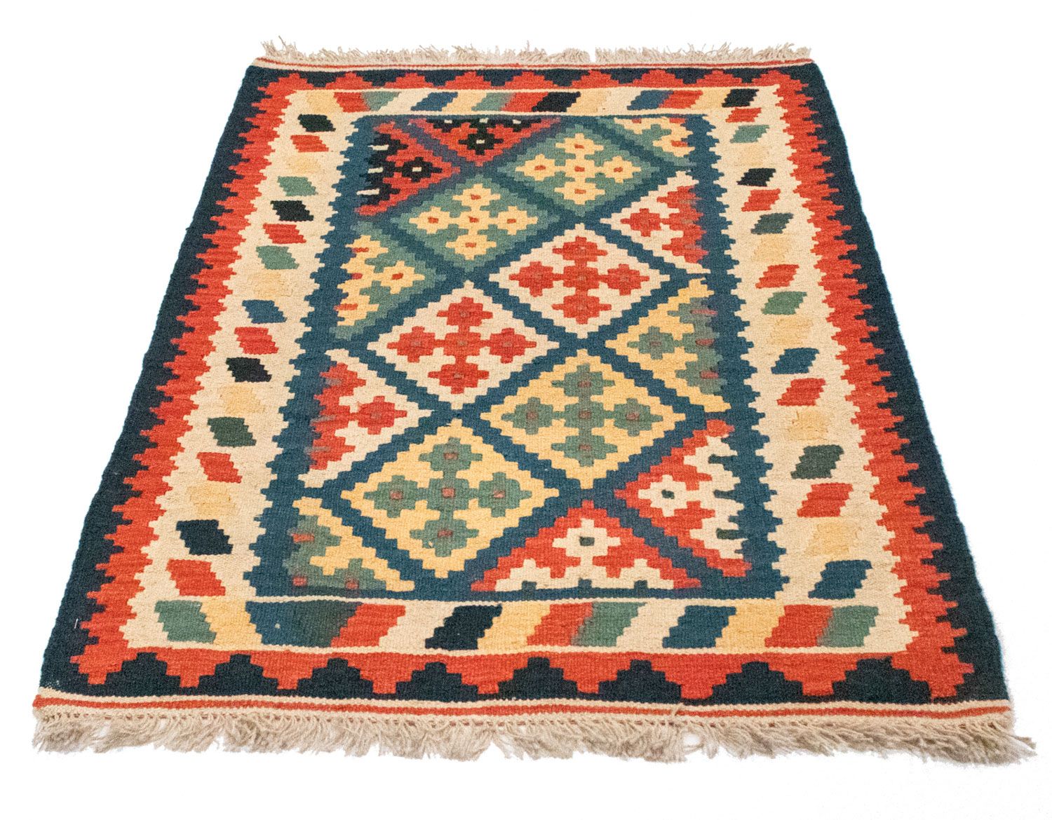 Alfombra Kelim - Oriental - 126 x 83 cm - azul
