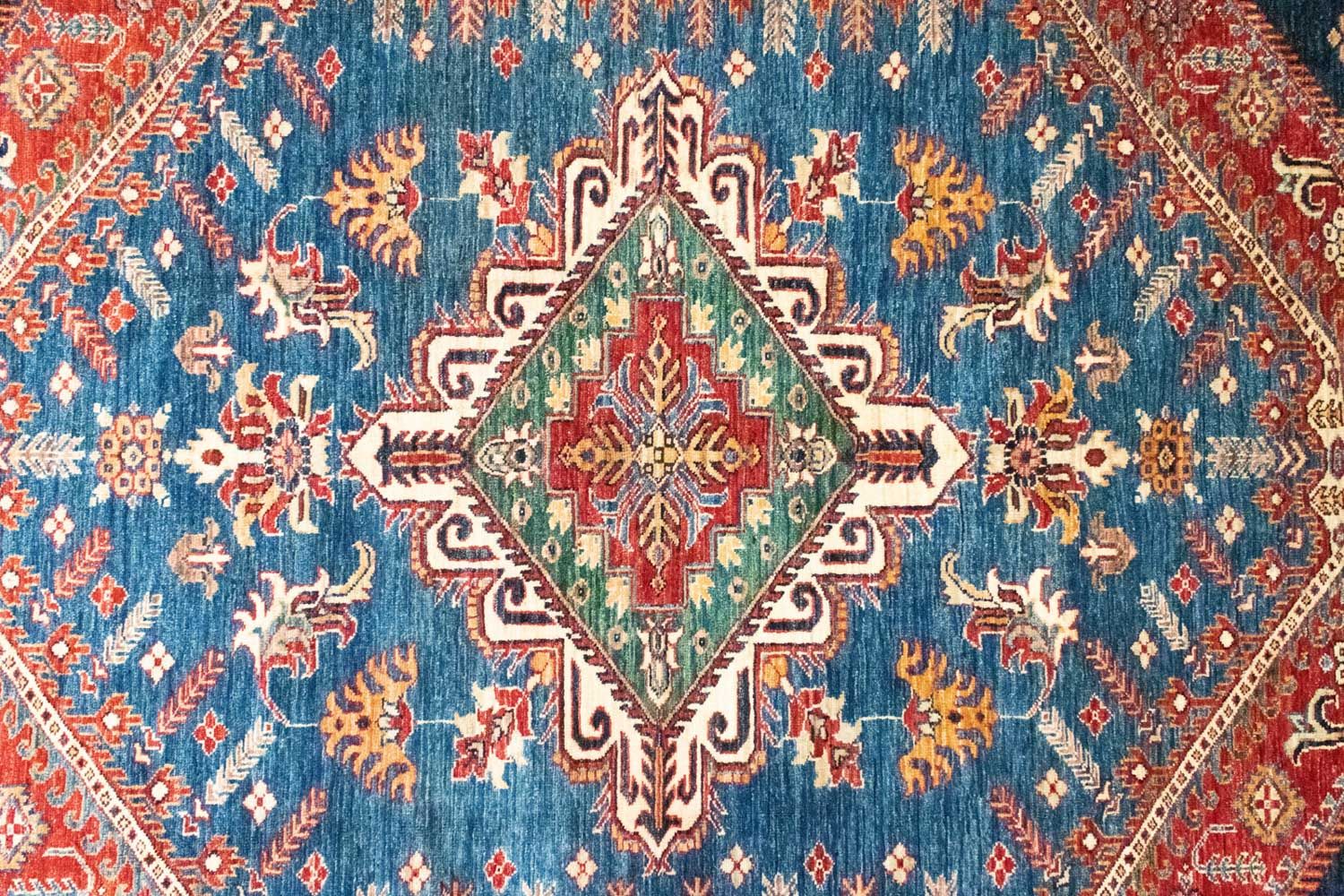 Alfombra Ziegler - Kazak - 292 x 206 cm - azul