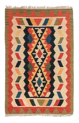 Alfombra Kelim - Oriental - 122 x 80 cm - beige