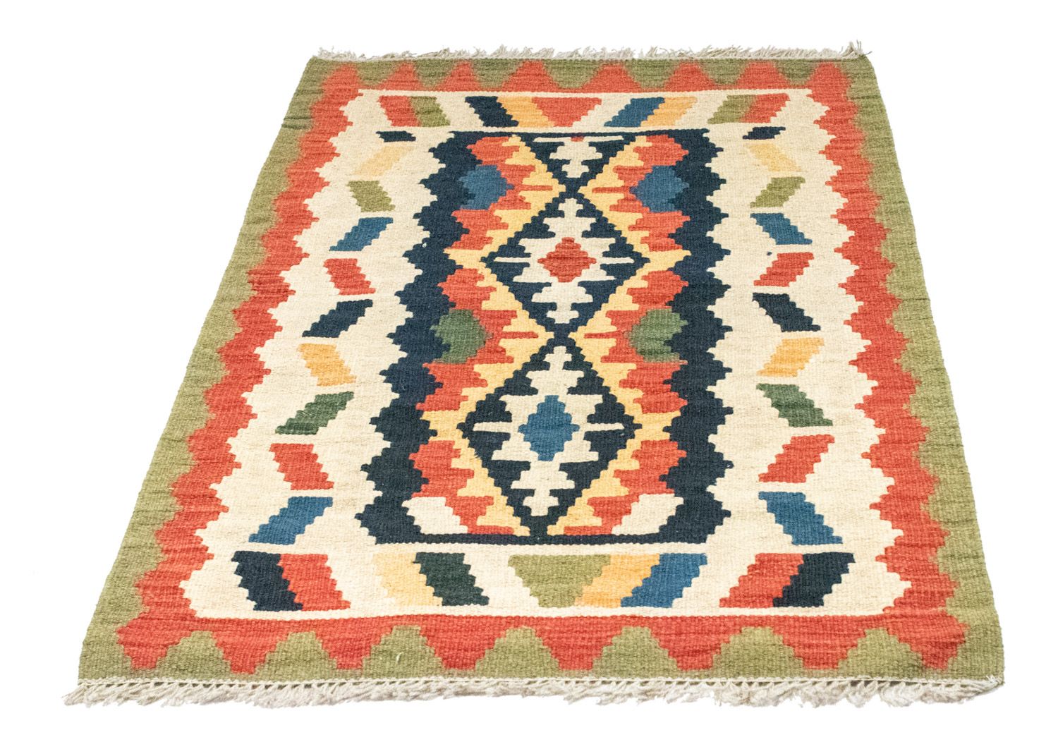 Alfombra Kelim - Oriental - 122 x 80 cm - beige