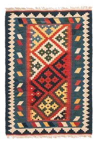Alfombra Kelim - Oriental - 121 x 81 cm - rojo