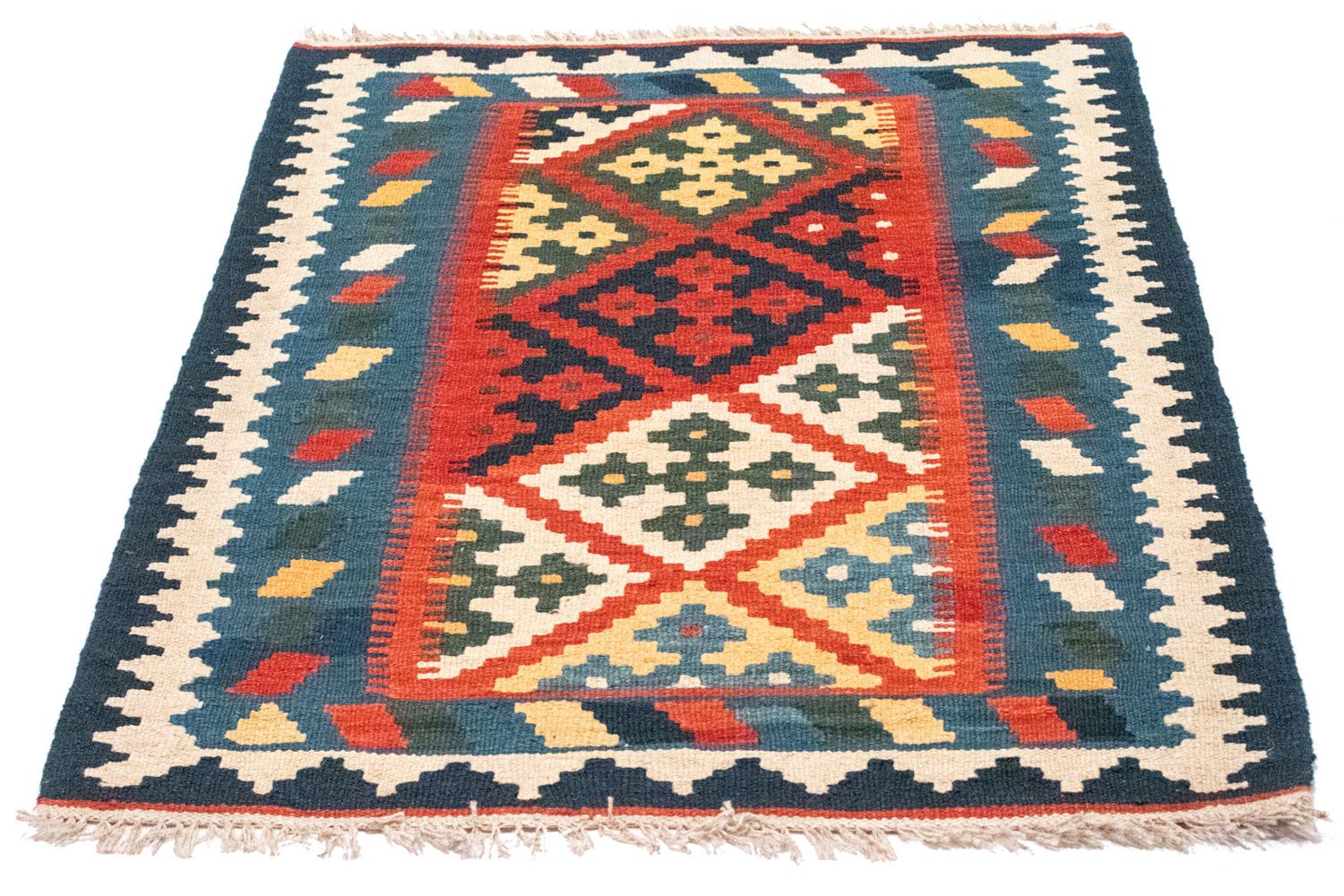 Alfombra Kelim - Oriental - 121 x 81 cm - rojo