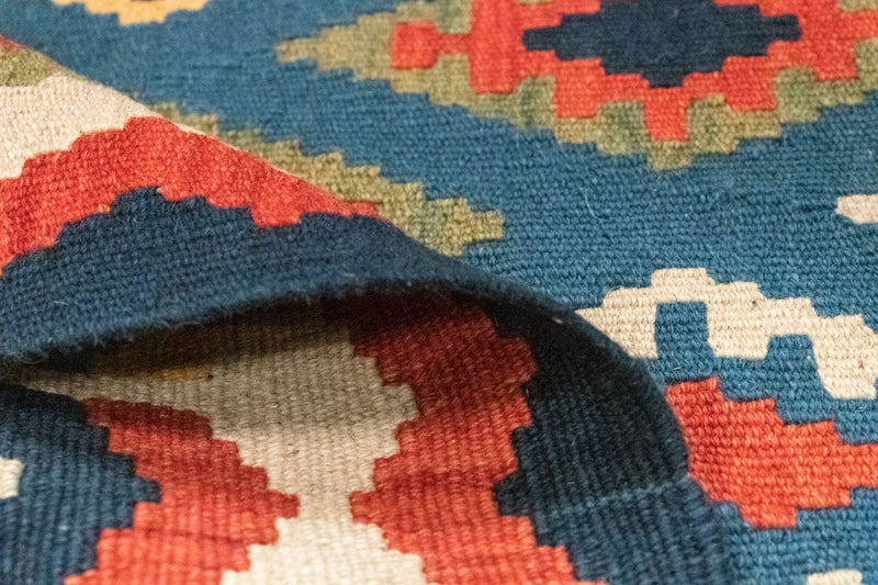 Alfombra Kelim - Oriental - 121 x 80 cm - azul