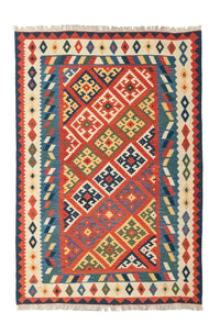 Alfombra Kelim - Oriental - 254 x 170 cm - rojo