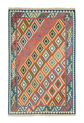 Alfombra Kelim - Oriental - 300 x 208 cm - naranja
