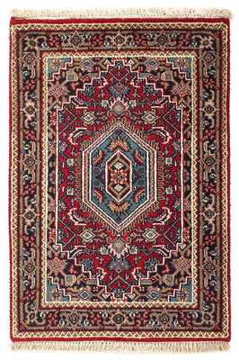 Alfombra oriental - Bidjar - Indus - 90 x 60 cm - rojo oscuro