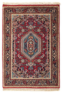 Alfombra oriental - Bidjar - Indus - 90 x 60 cm - rojo oscuro