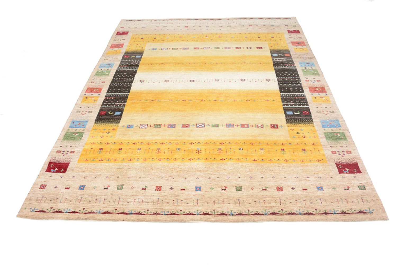 Alfombra Gabbeh - Loribaft Indus - 245 x 173 cm - multicolor