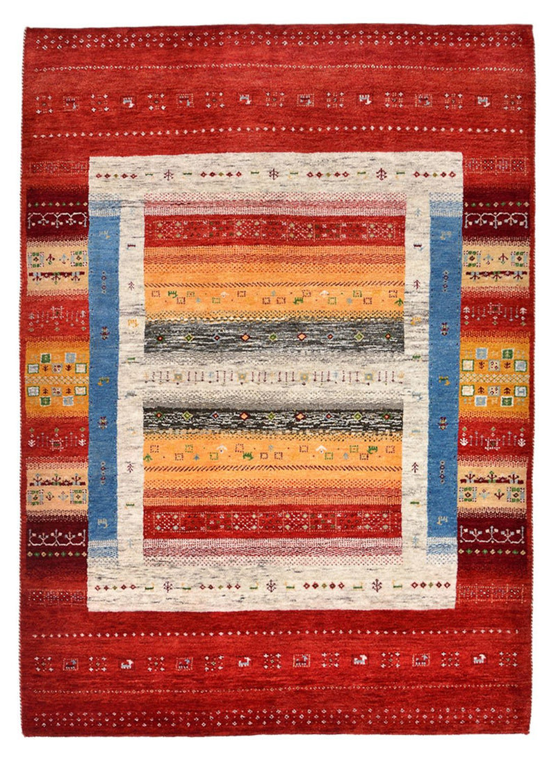 Alfombra Gabbeh - Loribaft Indus - 201 x 148 cm - multicolor