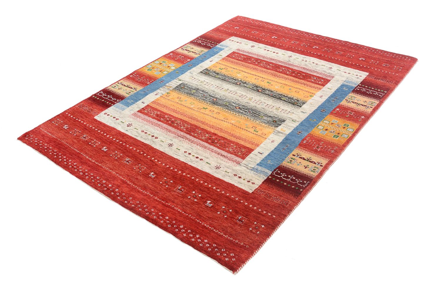 Alfombra Gabbeh - Loribaft Indus - 201 x 148 cm - multicolor