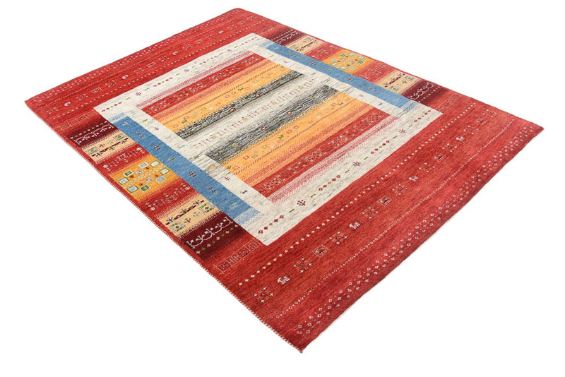 Alfombra Gabbeh - Loribaft Indus - 201 x 148 cm - multicolor