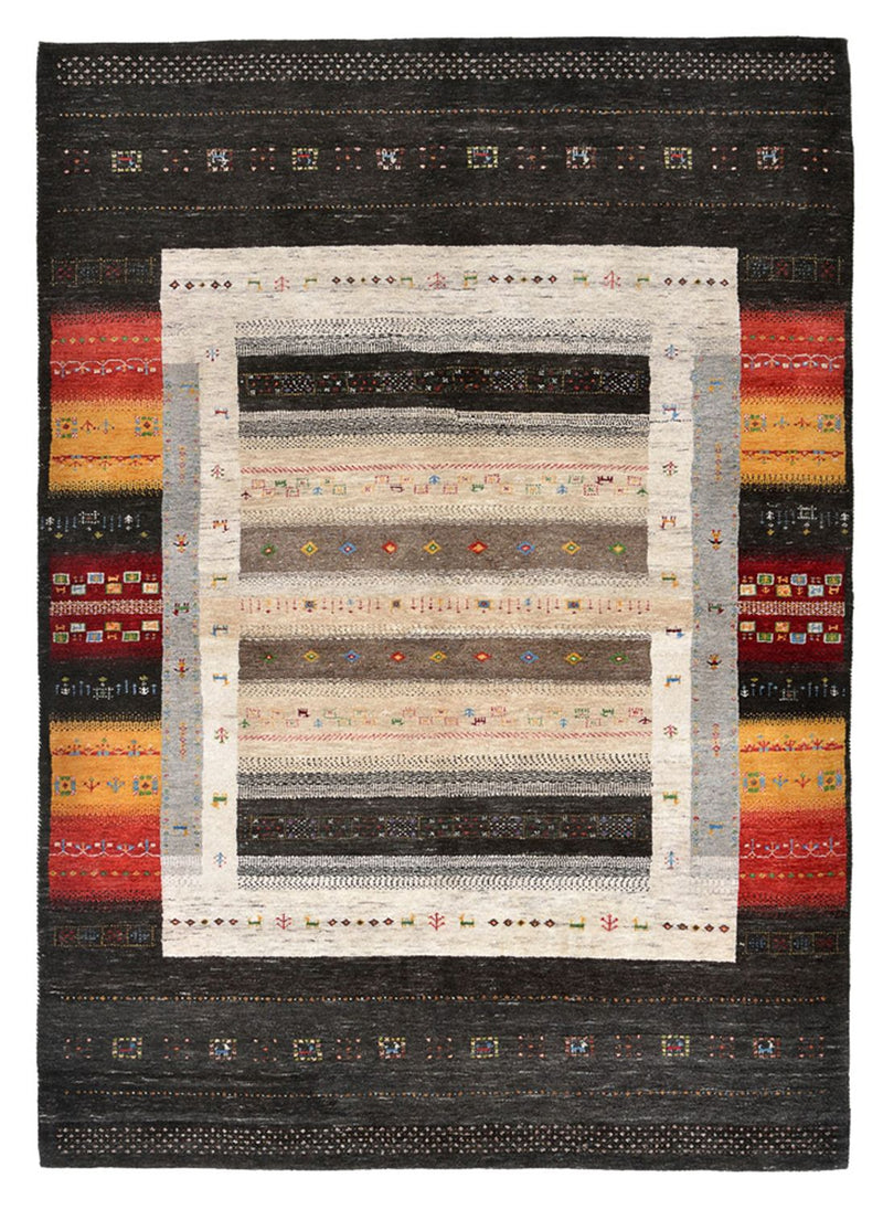 Alfombra Gabbeh - Loribaft Indus - 241 x 175 cm - multicolor