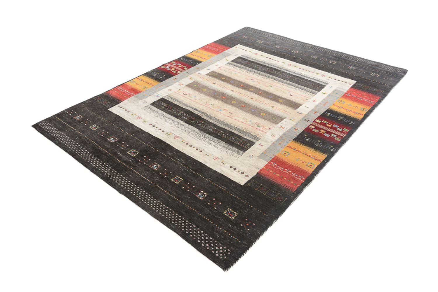 Alfombra Gabbeh - Loribaft Indus - 241 x 175 cm - multicolor