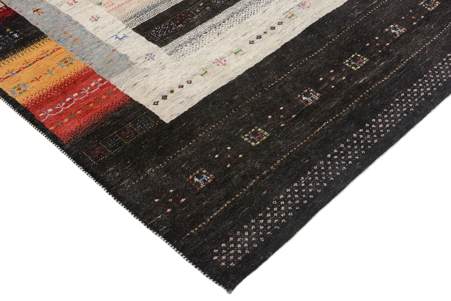 Alfombra Gabbeh - Loribaft Indus - 241 x 175 cm - multicolor