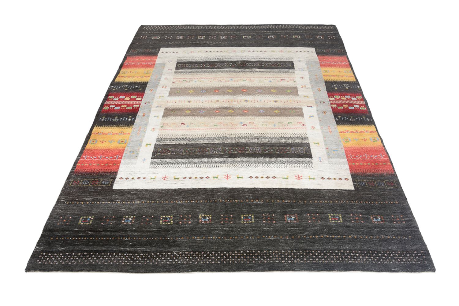Alfombra Gabbeh - Loribaft Indus - 241 x 175 cm - multicolor