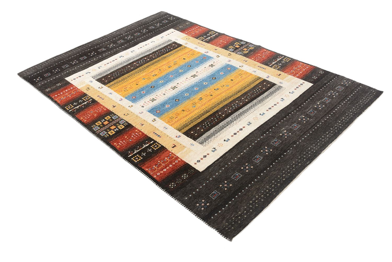 Alfombra Gabbeh - Loribaft Indus - 212 x 143 cm - multicolor