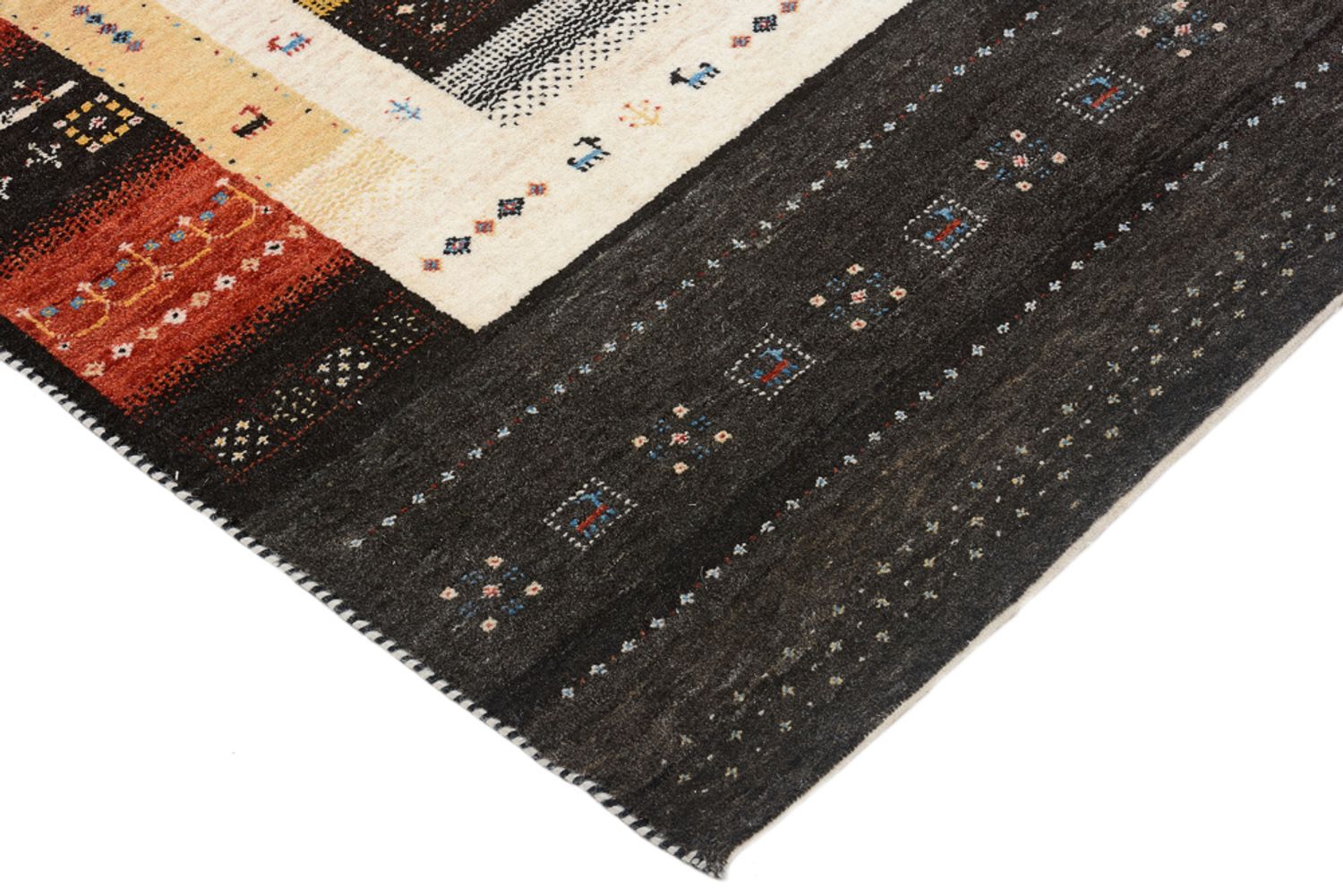 Alfombra Gabbeh - Loribaft Indus - 212 x 143 cm - multicolor