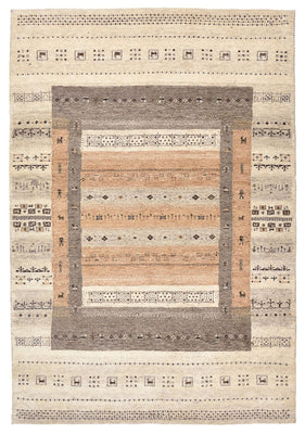 Alfombra Gabbeh - Loribaft Indus - 201 x 140 cm - beige oscuro