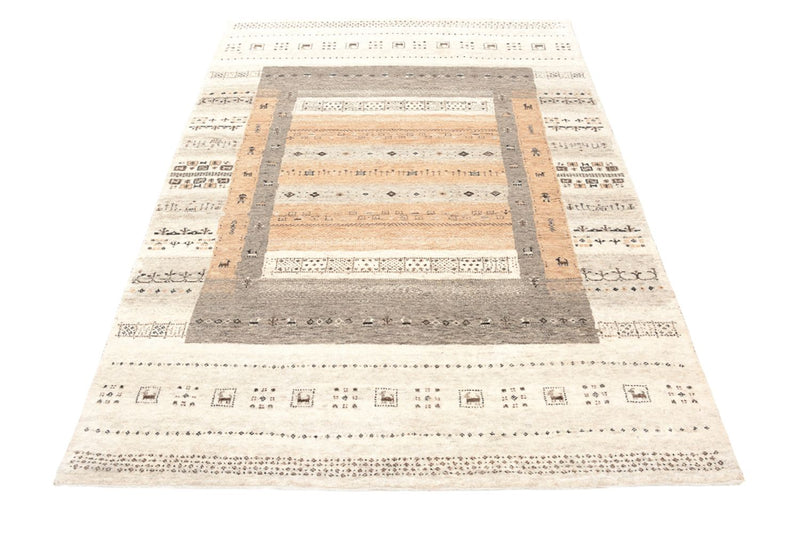 Alfombra Gabbeh - Loribaft Indus - 201 x 140 cm - beige oscuro
