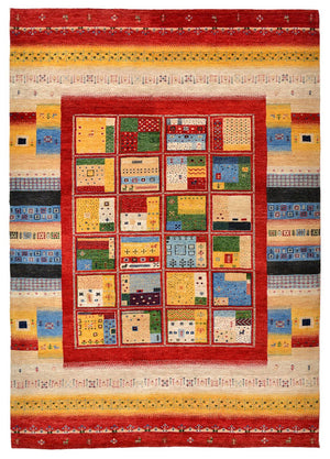 Alfombra Gabbeh - Loribaft Indus - 236 x 169 cm - multicolor