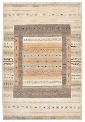 Alfombra Gabbeh - Loribaft Indus - 299 x 205 cm - beige oscuro