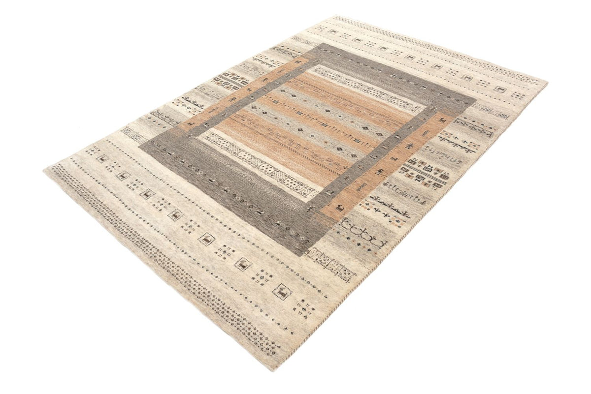 Alfombra Gabbeh - Loribaft Indus - 299 x 205 cm - beige oscuro