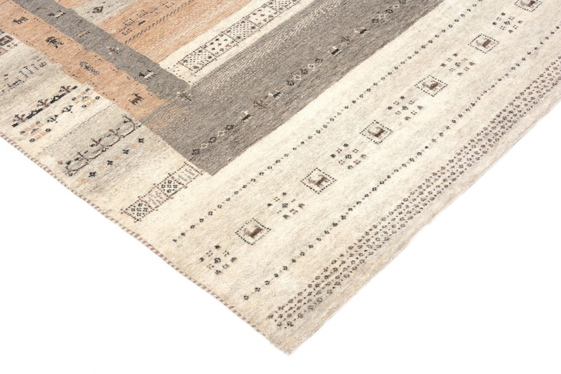 Alfombra Gabbeh - Loribaft Indus - 299 x 205 cm - beige oscuro