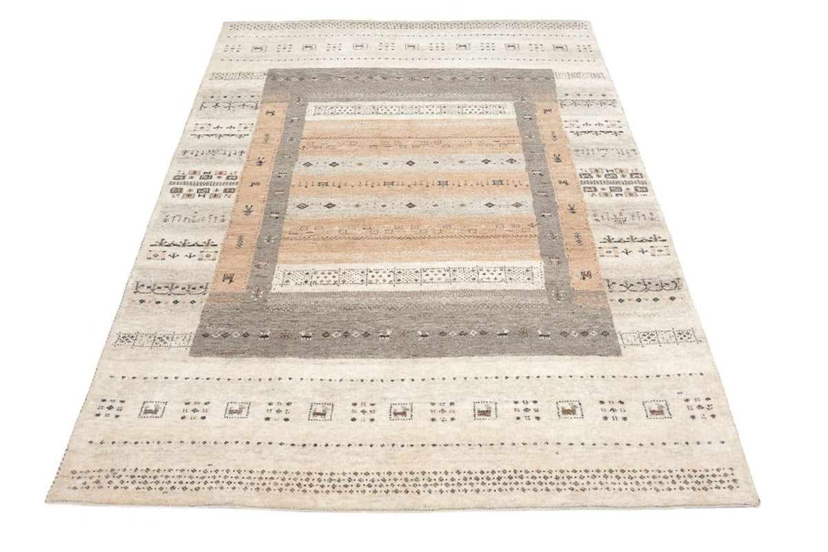 Alfombra Gabbeh - Loribaft Indus - 299 x 205 cm - beige oscuro