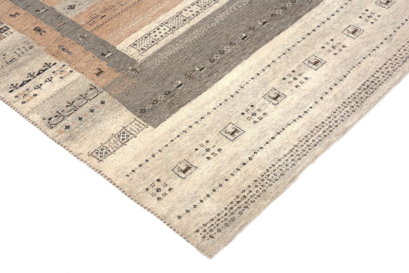 Alfombra Gabbeh - Loribaft Indus - 302 x 248 cm - beige oscuro
