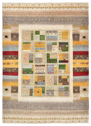 Alfombra Gabbeh - Loribaft Indus - 241 x 174 cm - multicolor