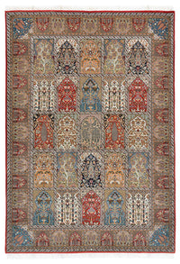 Alfombra oriental - Ghom - Indus - 242 x 172 cm - beige oscuro