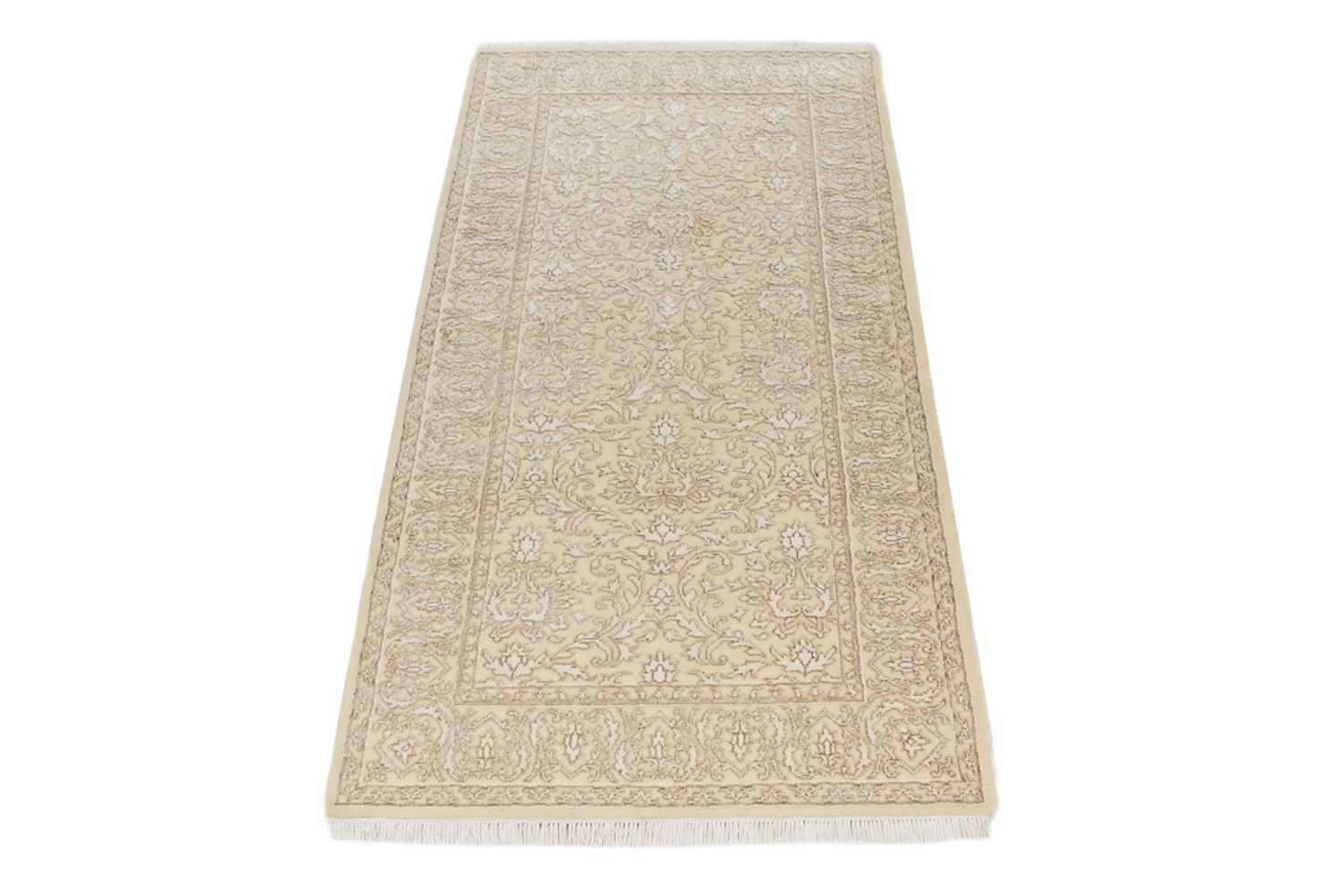 Alfombra oriental - 144 x 73 cm - beige claro