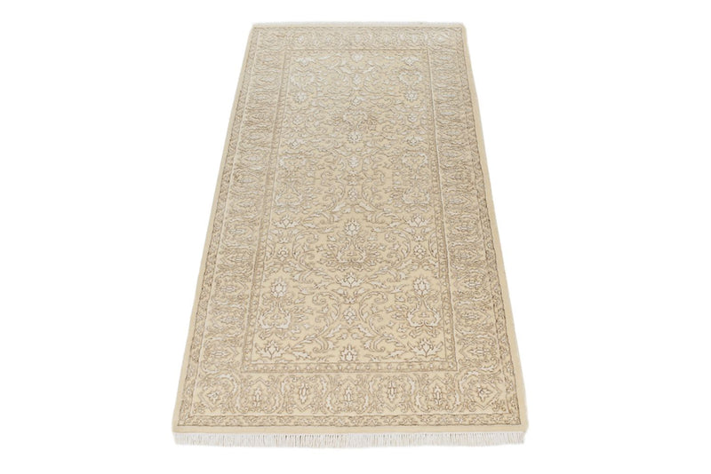 Alfombra oriental - 144 x 73 cm - beige claro