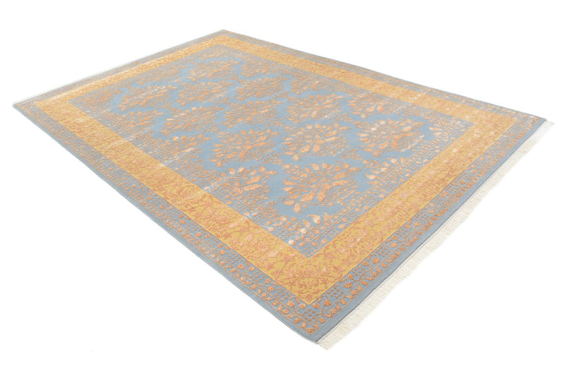 Alfombra oriental - 307 x 206 cm - azul claro