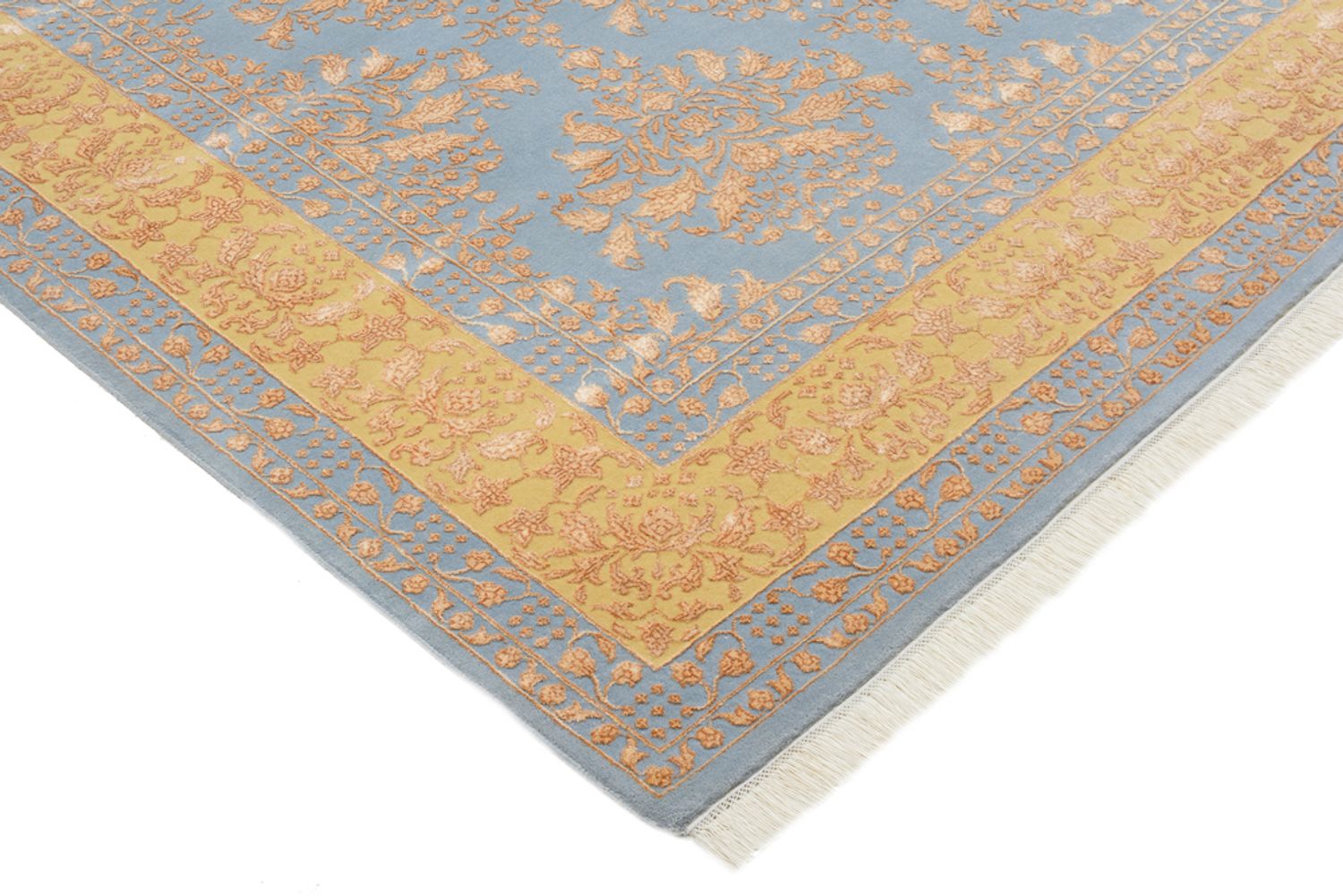 Alfombra oriental - 307 x 206 cm - azul claro