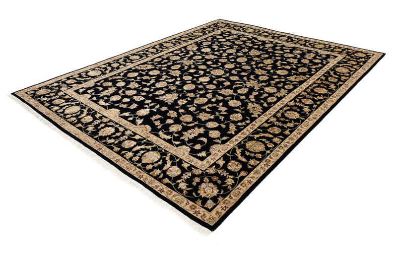 Alfombra oriental - Tabriz - 304 x 236 cm - azul oscuro