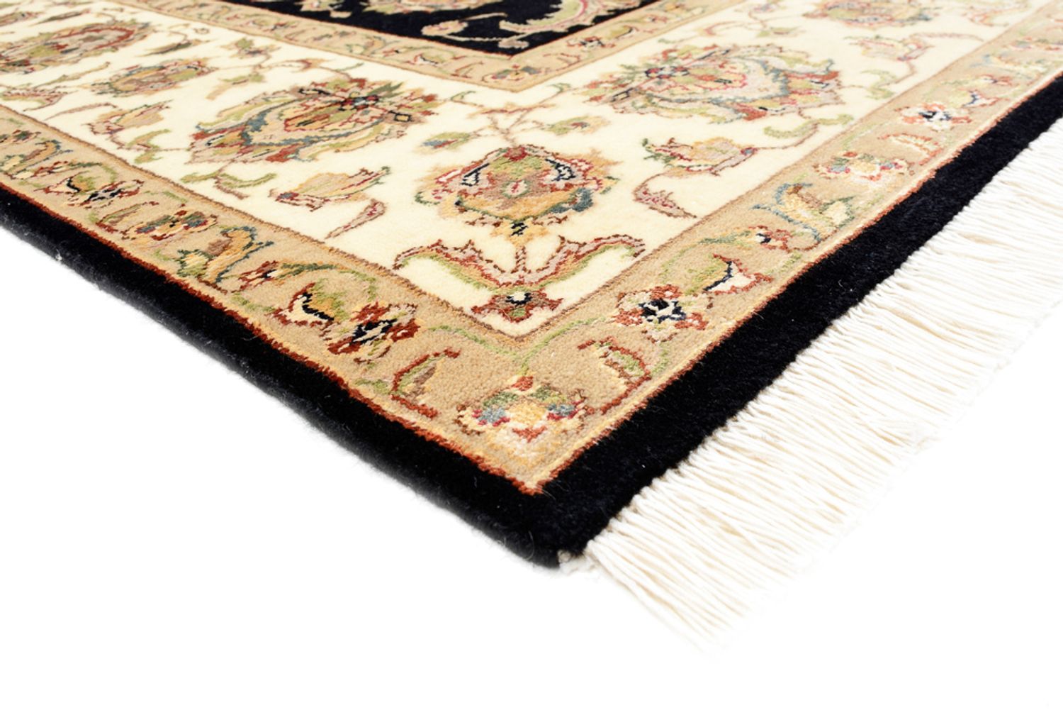 Alfombra oriental - Tabriz - 214 x 155 cm - azul oscuro
