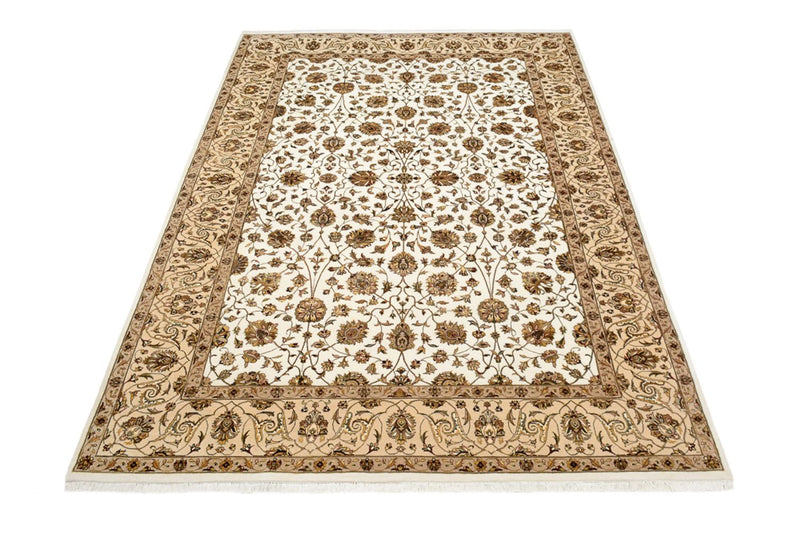 Alfombra oriental - Tabriz - 307 x 215 cm - crema