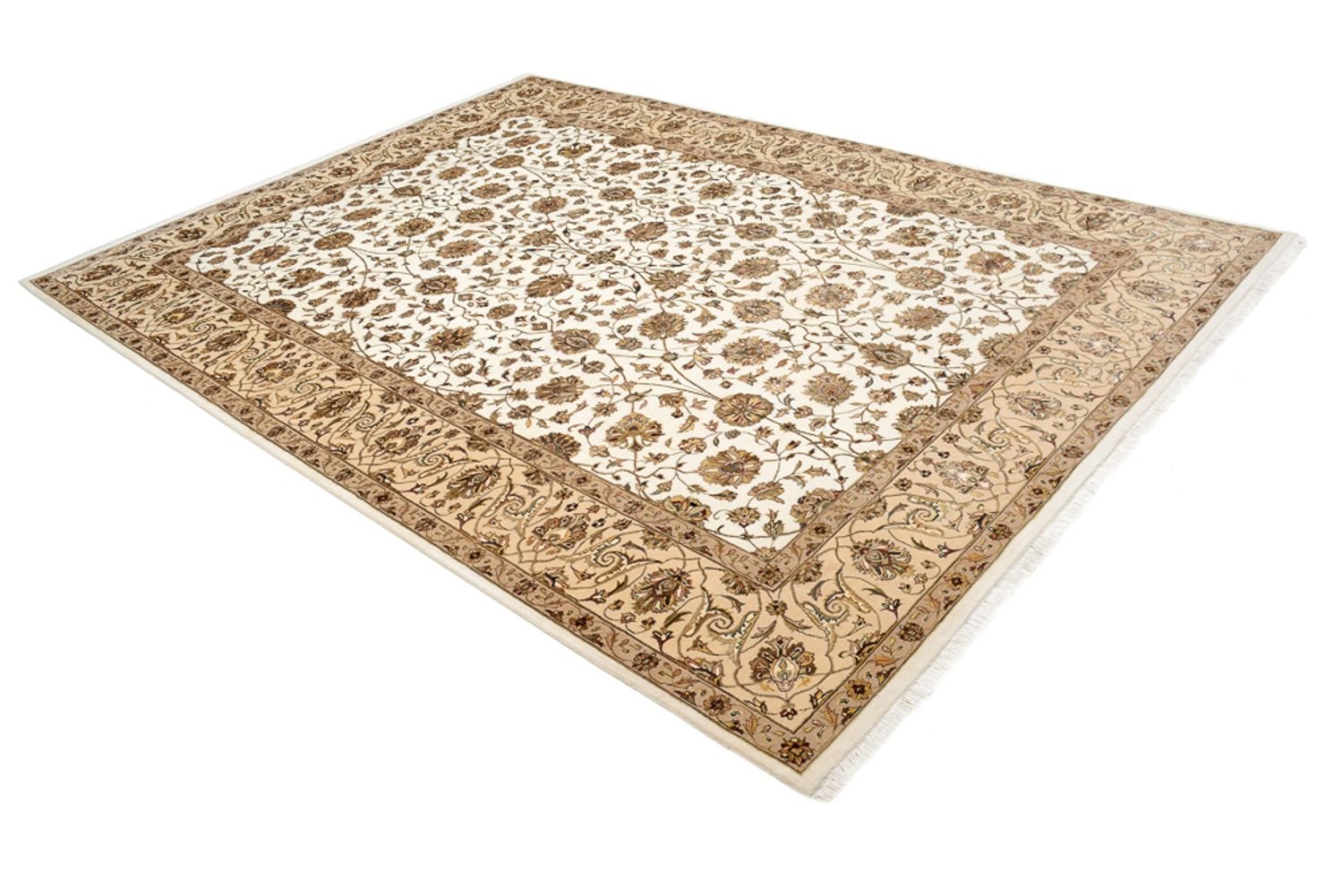 Alfombra oriental - Tabriz - 307 x 215 cm - crema