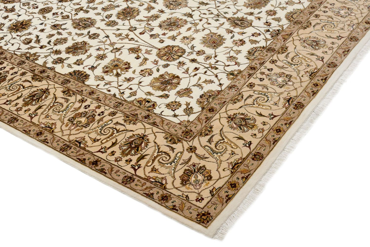 Alfombra oriental - Tabriz - 307 x 215 cm - crema