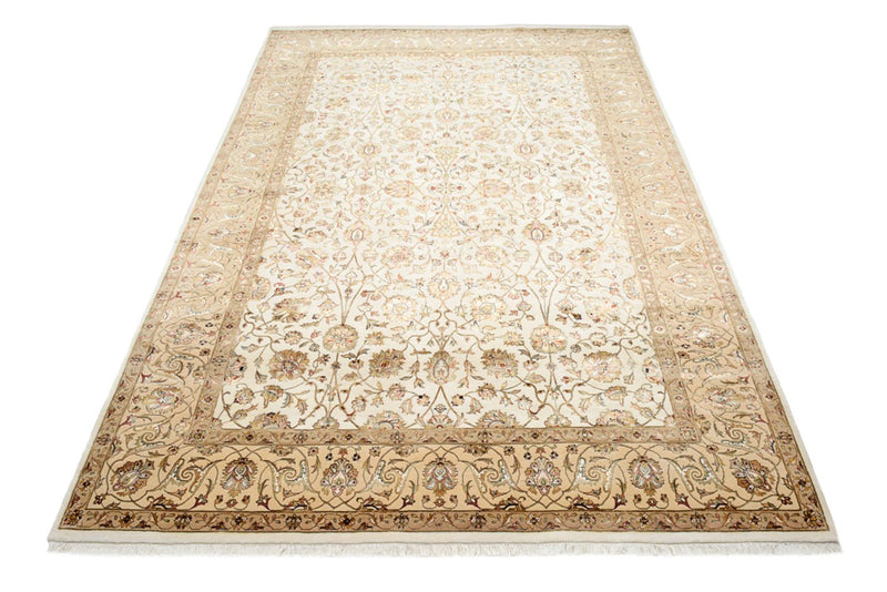 Alfombra oriental - Tabriz - 307 x 215 cm - crema