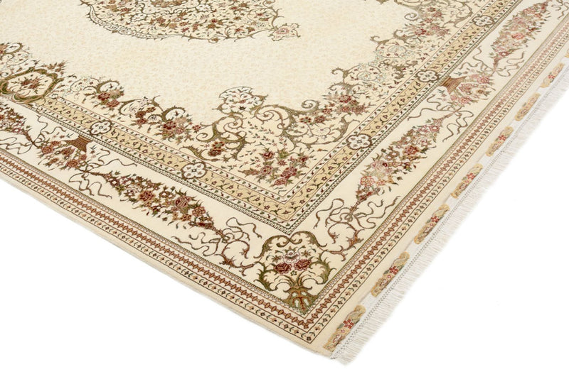 Alfombra oriental - Tabriz - 304 x 209 cm - crema