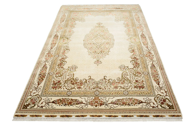 Alfombra oriental - Tabriz - 304 x 209 cm - crema