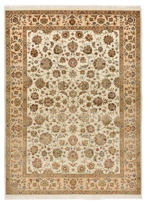 Alfombra oriental - Tabriz - 210 x 153 cm - crema